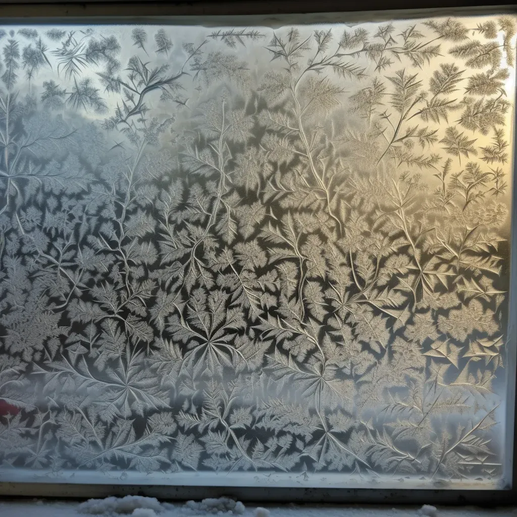 Crystal frost patterns on a windowpane - Image 1