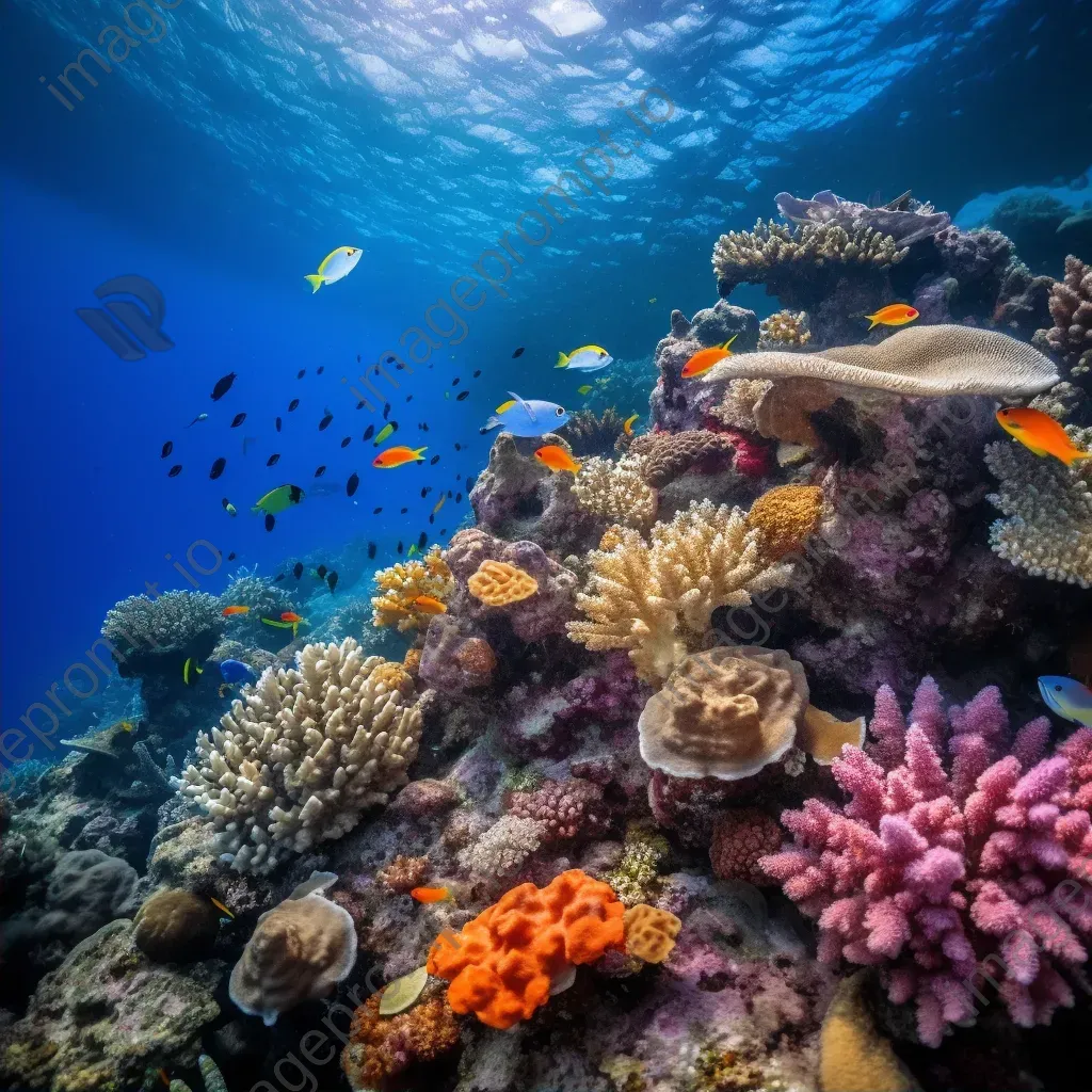 Vivid coral reef alive with marine activity, photographed with a Nikon D6. - Image 2