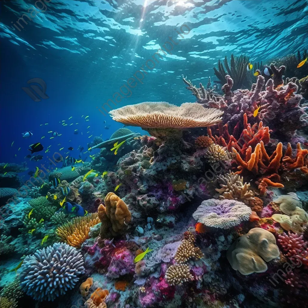 Vivid coral reef alive with marine activity, photographed with a Nikon D6. - Image 4