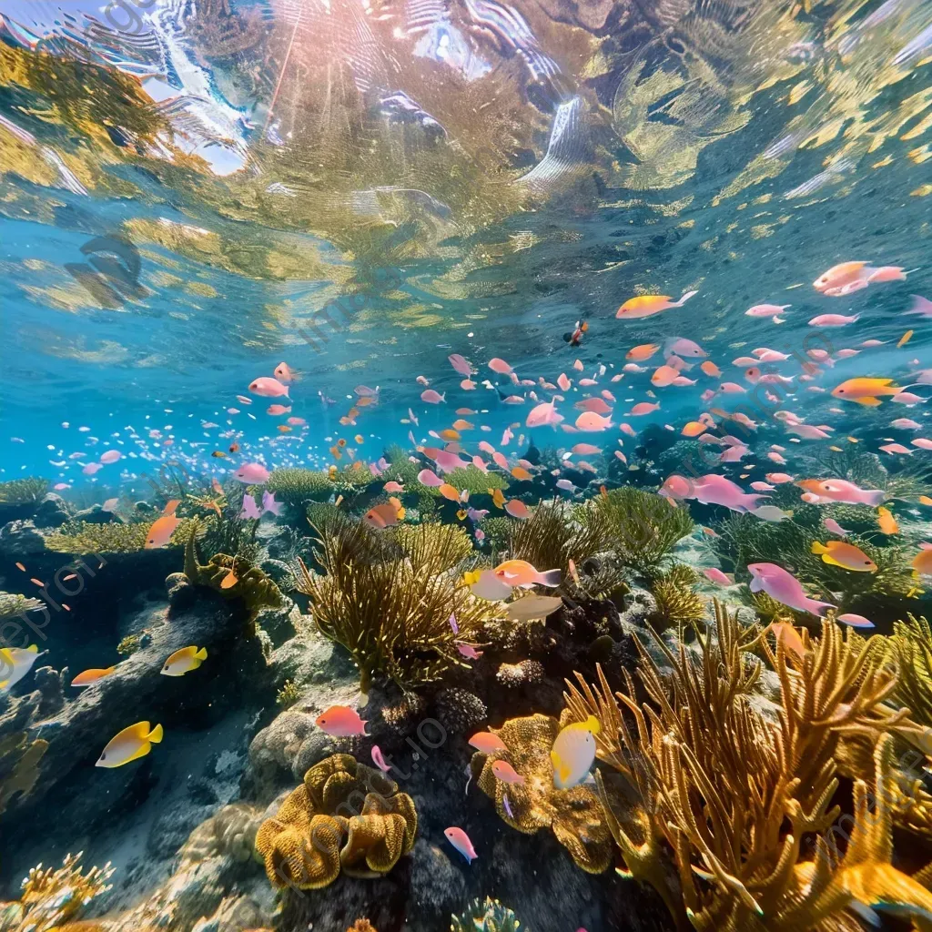 Colorful coral reef with fish and sea plants - Image 4