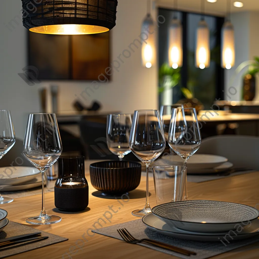 Elegant dining area featuring smart technology - Image 1