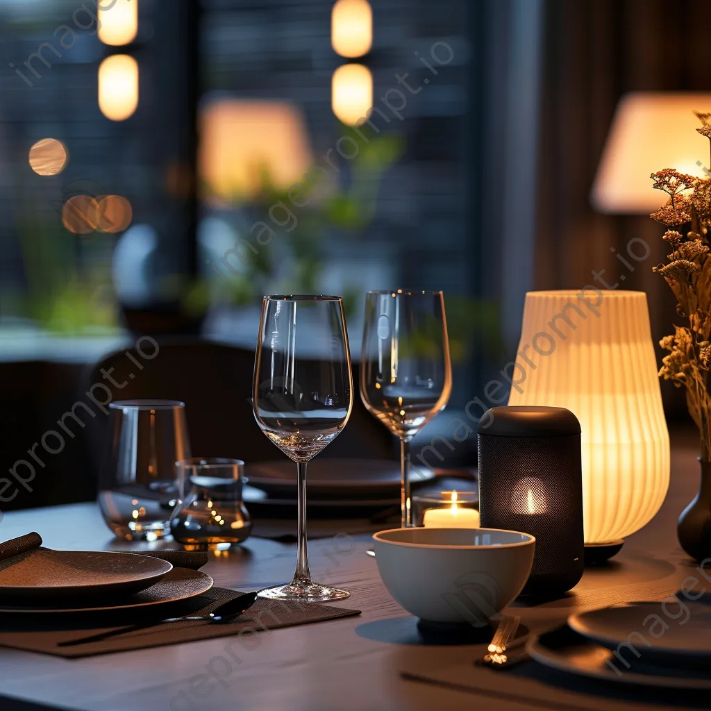 Elegant dining area featuring smart technology - Image 3