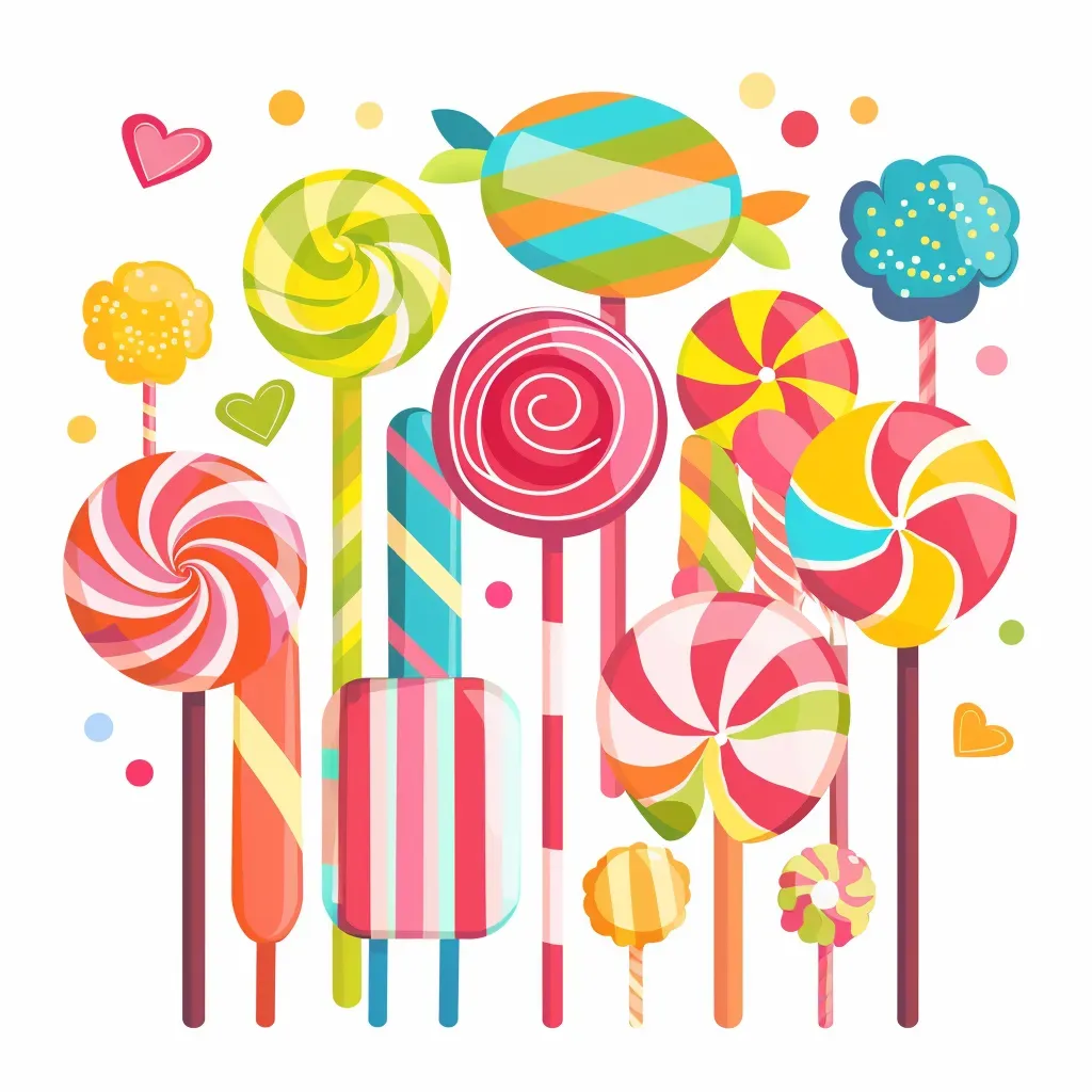 Candy shop logo with colorful lollipops and candies - Image 3