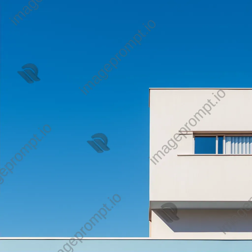 Minimalist building facade against blue sky shot on Sony A7 III - Image 2