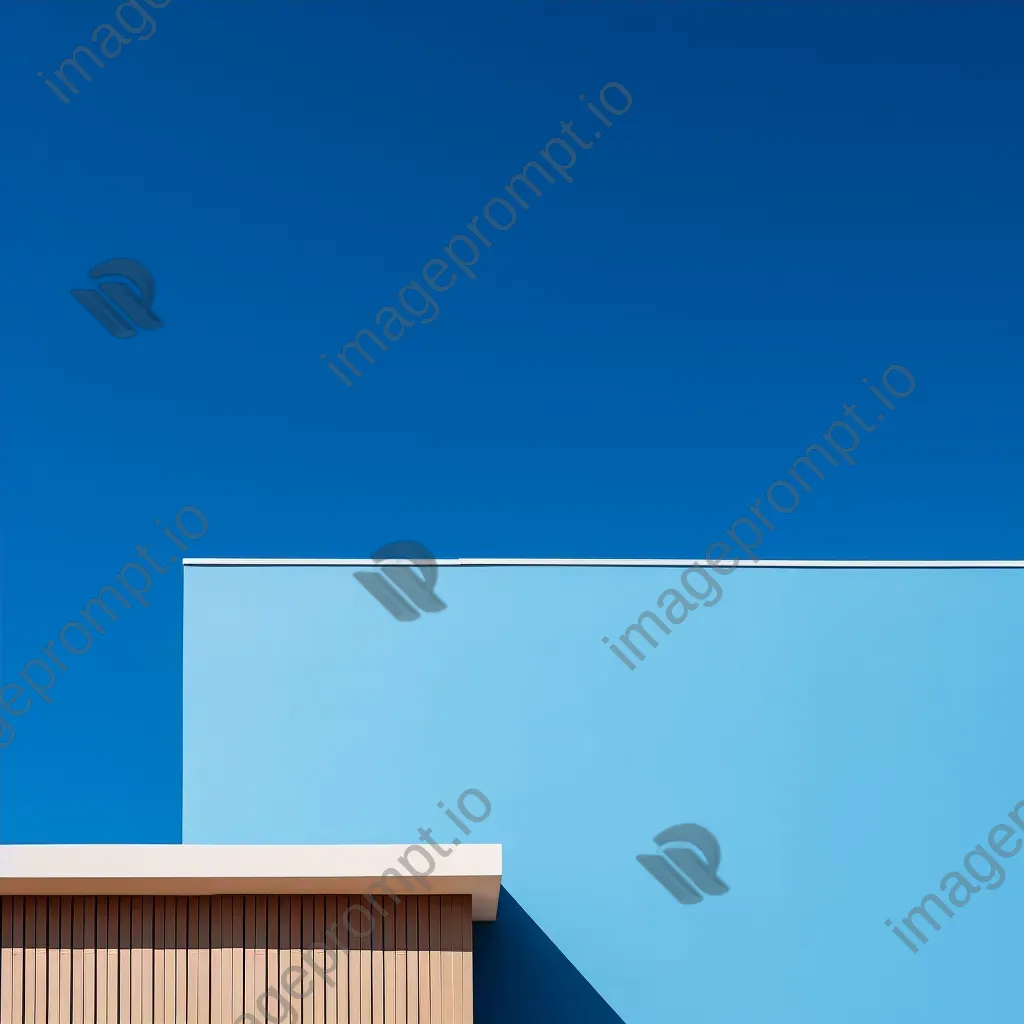 Minimalist building facade against blue sky shot on Sony A7 III - Image 4