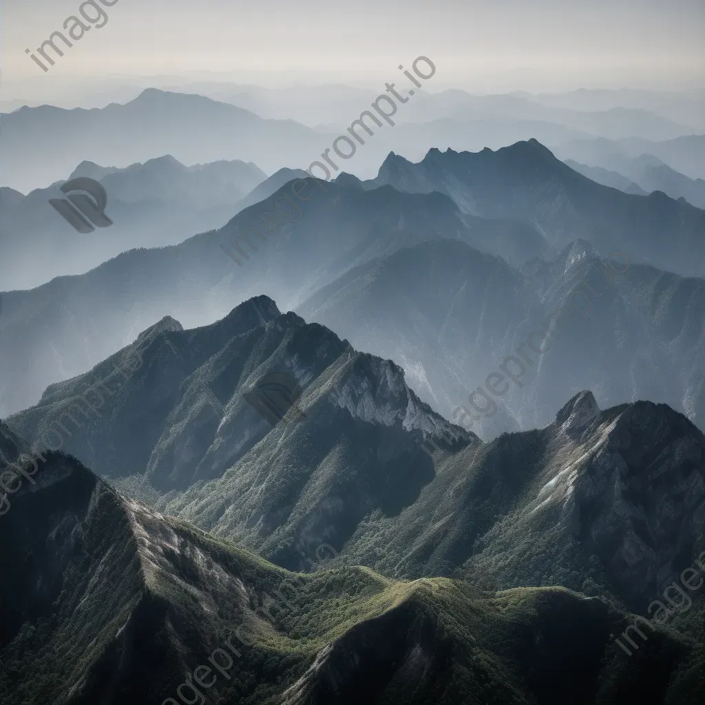 Mountain range with misty valleys shot on Sony Alpha 7 III - Image 4