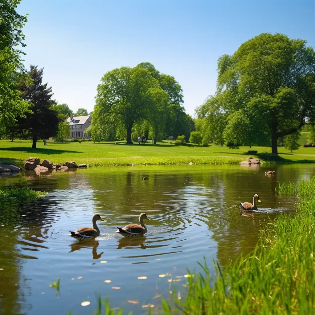 ducks in pond - Image 1