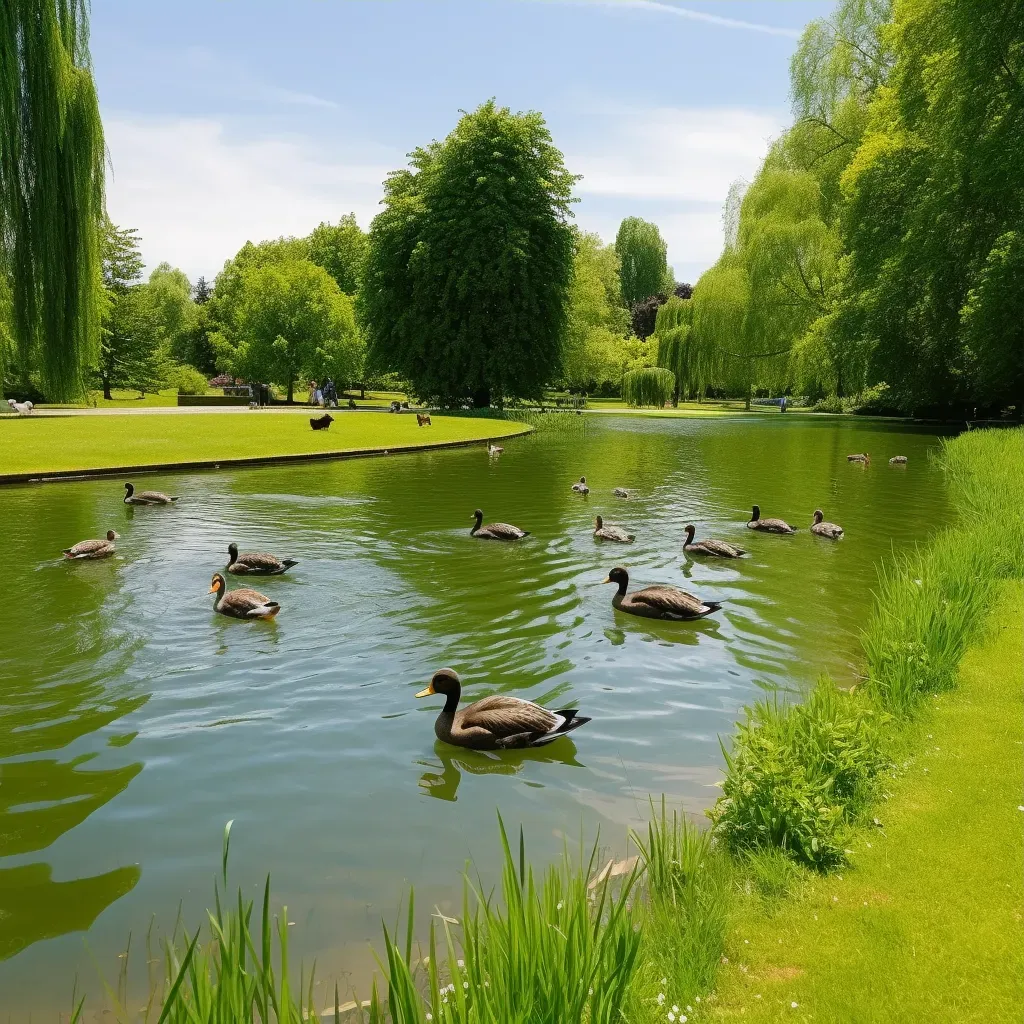 ducks in pond - Image 3