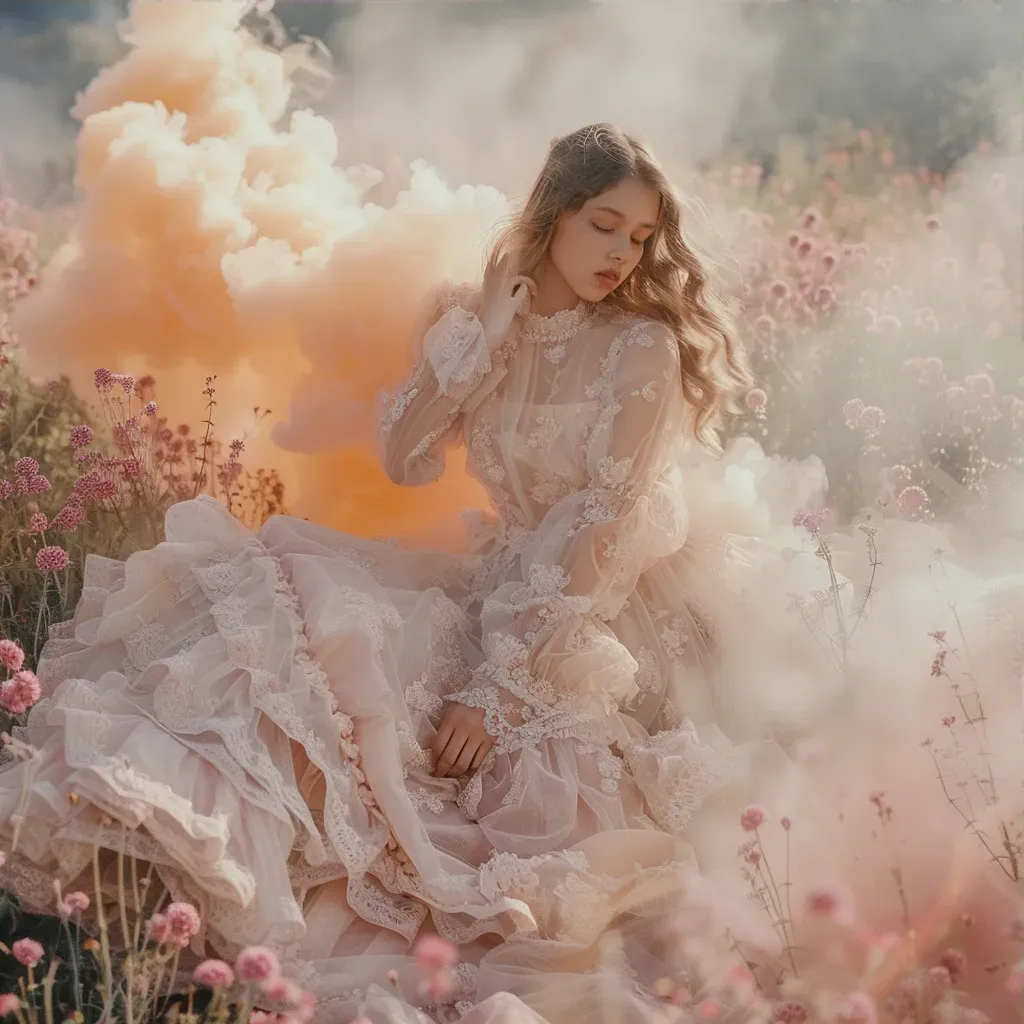 Romantic ethereal fashion editorial scene inspired by vintage fairy tales - Image 3