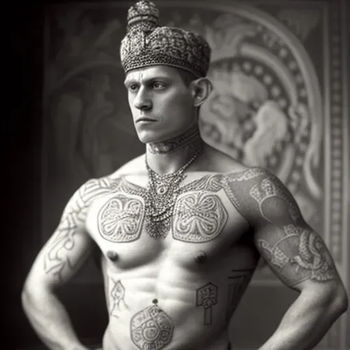 Person with full-body tattoo showcasing heritage and strength - Image 1