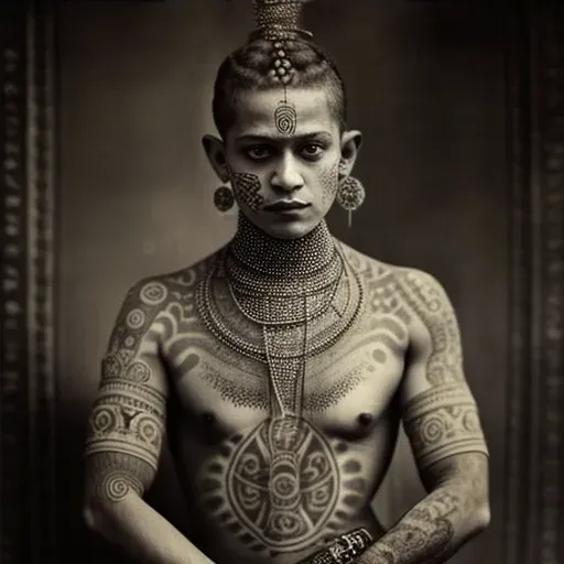 Person with full-body tattoo showcasing heritage and strength - Image 4