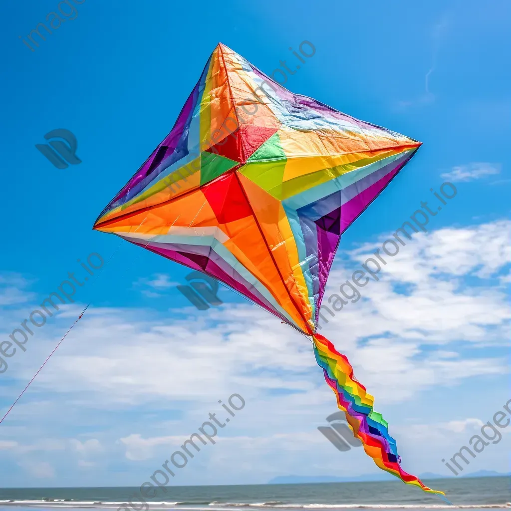 Colorful kite flying in sky - Image 1