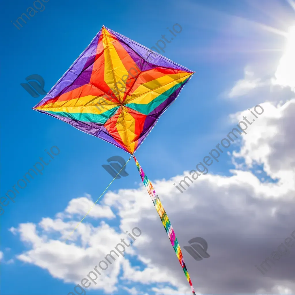 Colorful kite flying in sky - Image 2