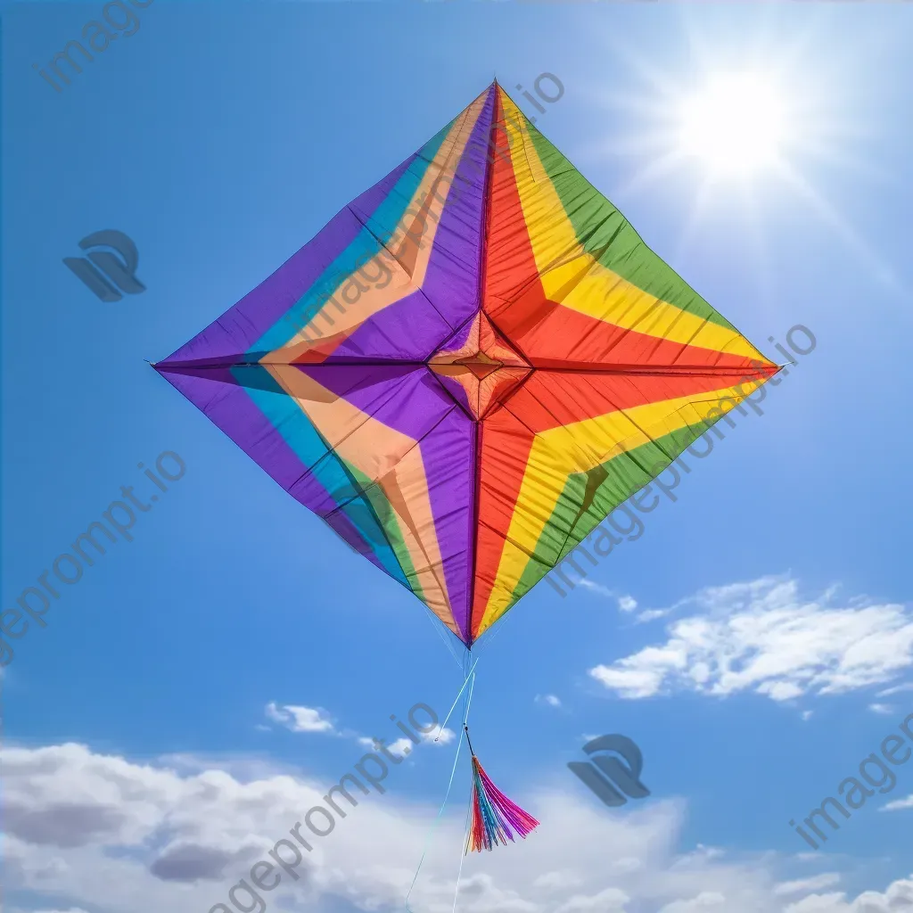 Colorful kite flying in sky - Image 4