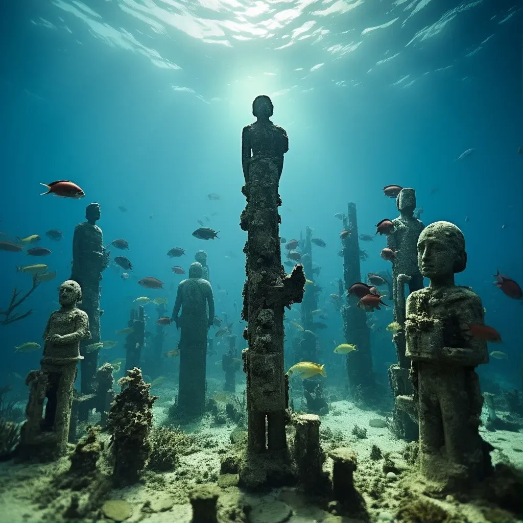 Underwater sculpture garden serving as an artificial reef - Image 1