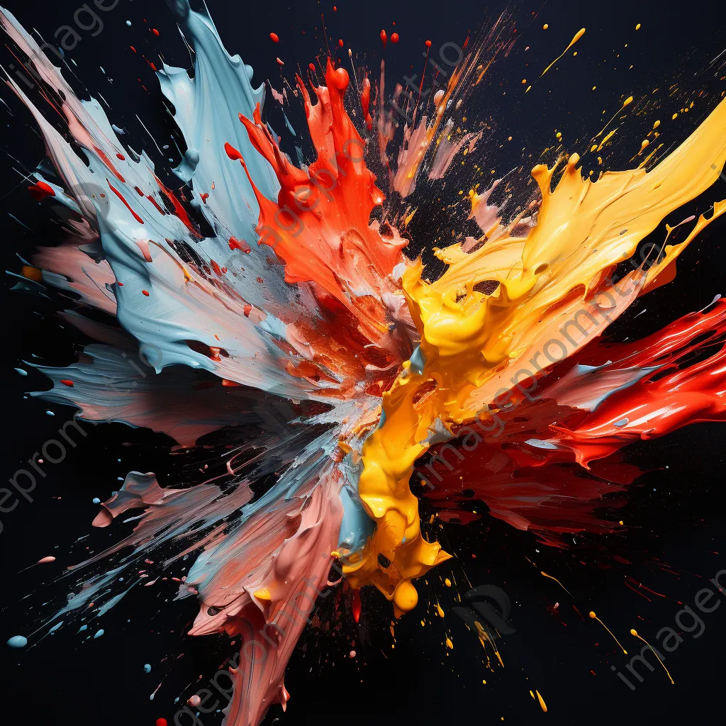 Dynamic abstract paint strokes on canvas - Image 3