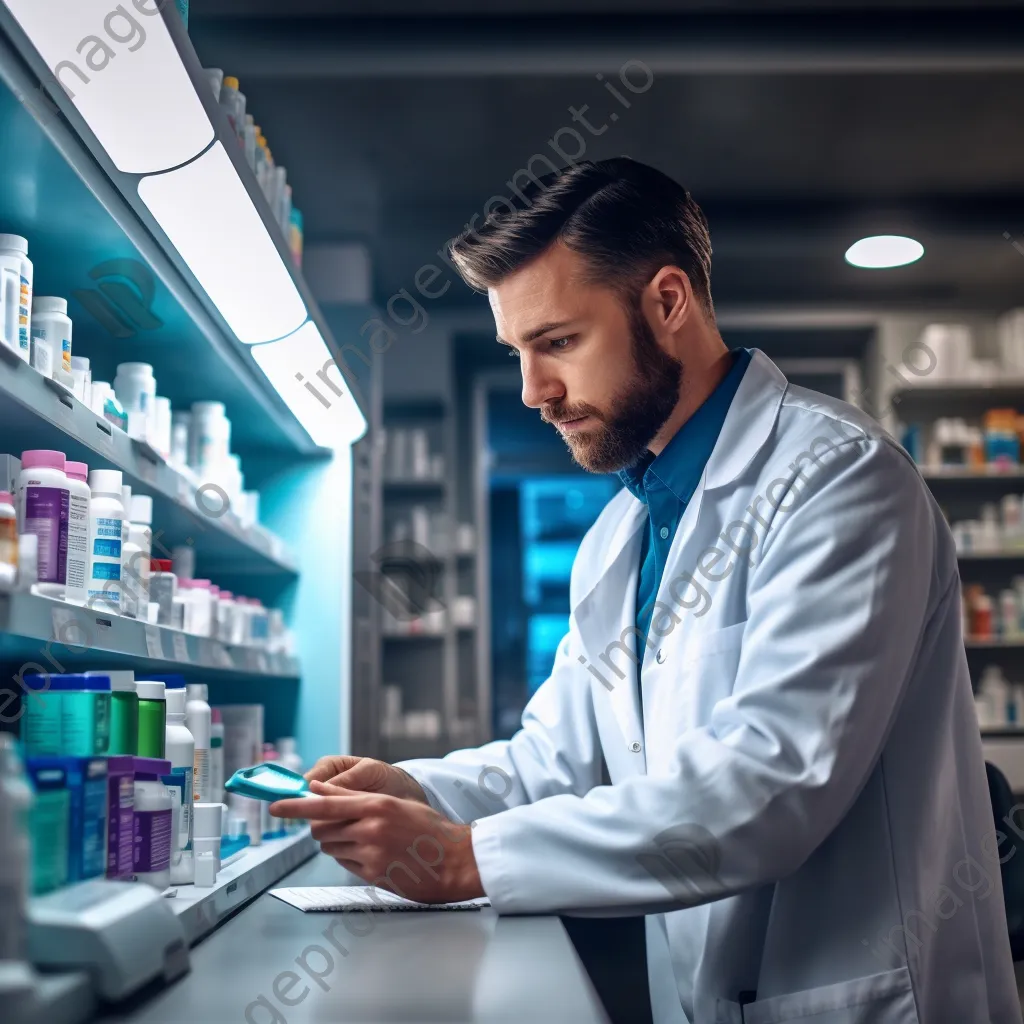 Pharmacist preparing medication in a pharmacy - Image 4