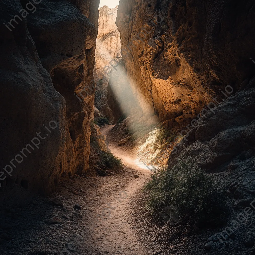 Hiking trail winding through a canyon - Image 3