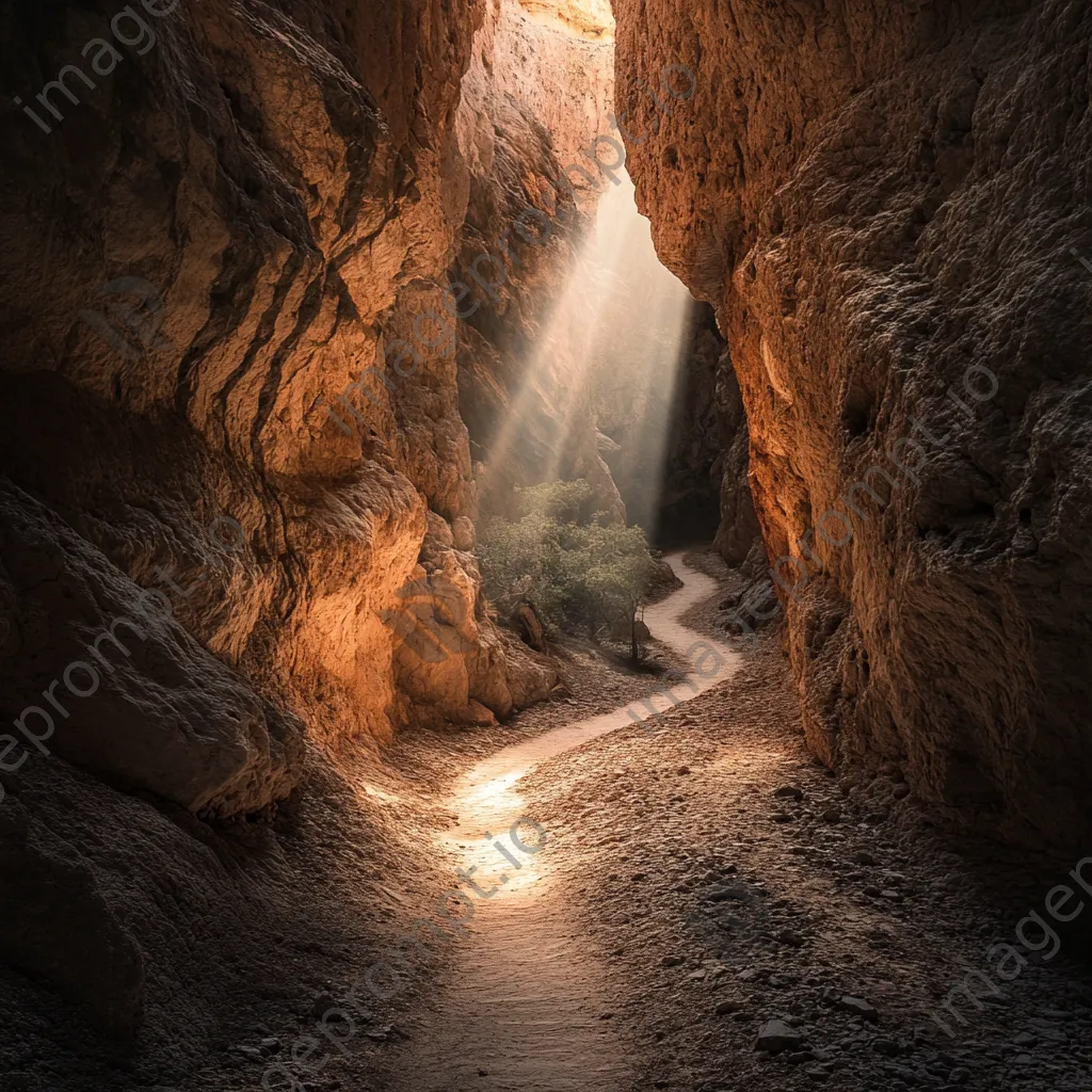 Hiking trail winding through a canyon - Image 4