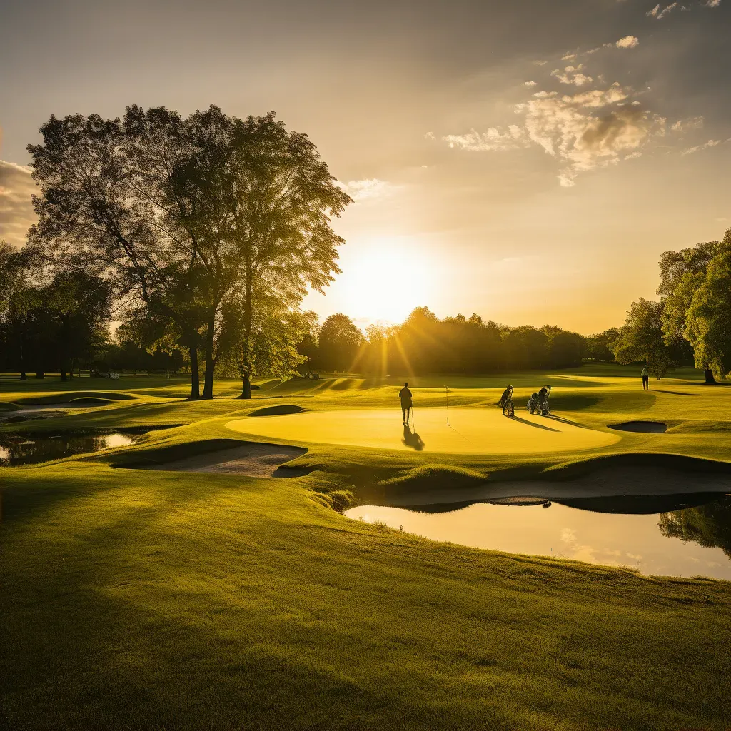 Golf Course at Sunset