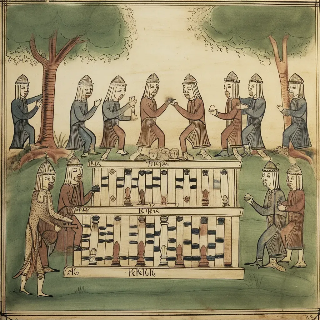 Illustration of human chess game with players as pieces - Image 2