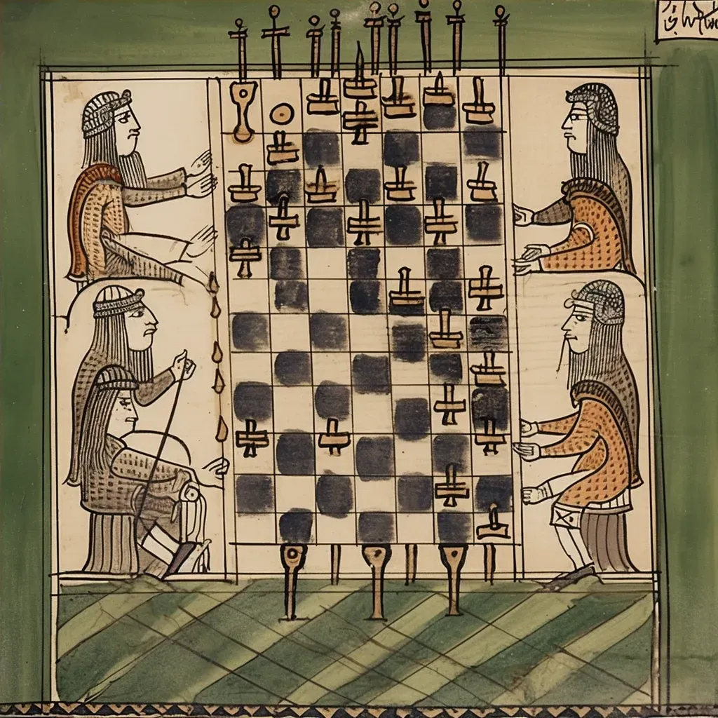 Illustration of human chess game with players as pieces - Image 4