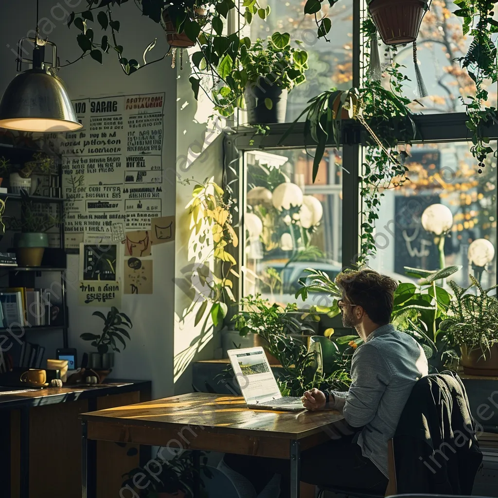 Employee relaxing in an inspiring office space - Image 3