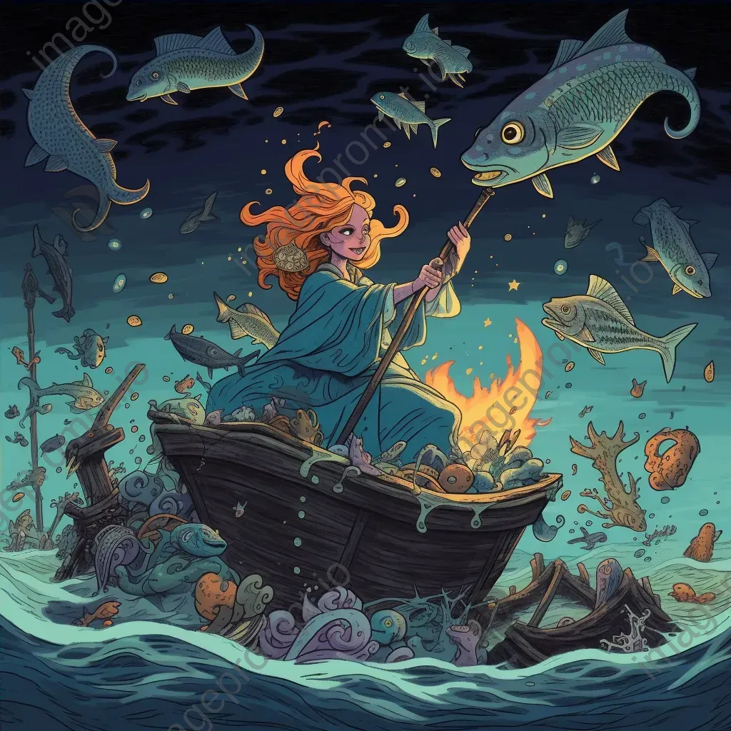 Sea witch casts spell in colorful fish whirlpool - Image 4