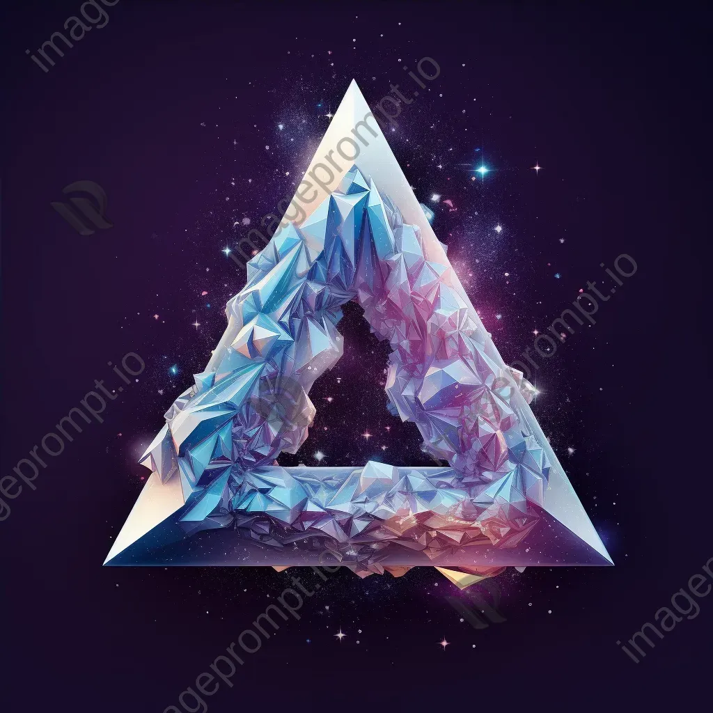 Low poly typographic depiction of an astrophysical term, with cosmic colors and star details - Image 4