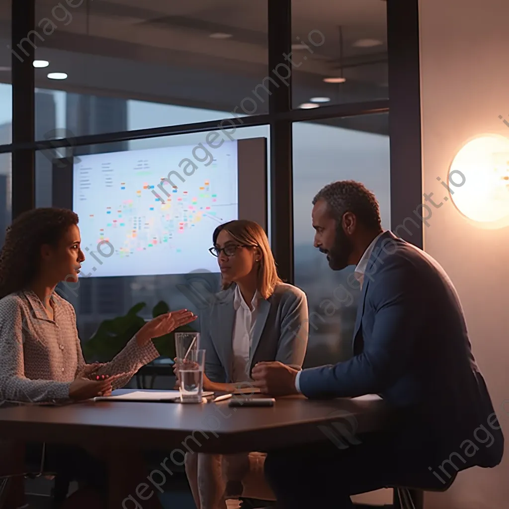 Financial advisor explaining strategies to a client in office - Image 4