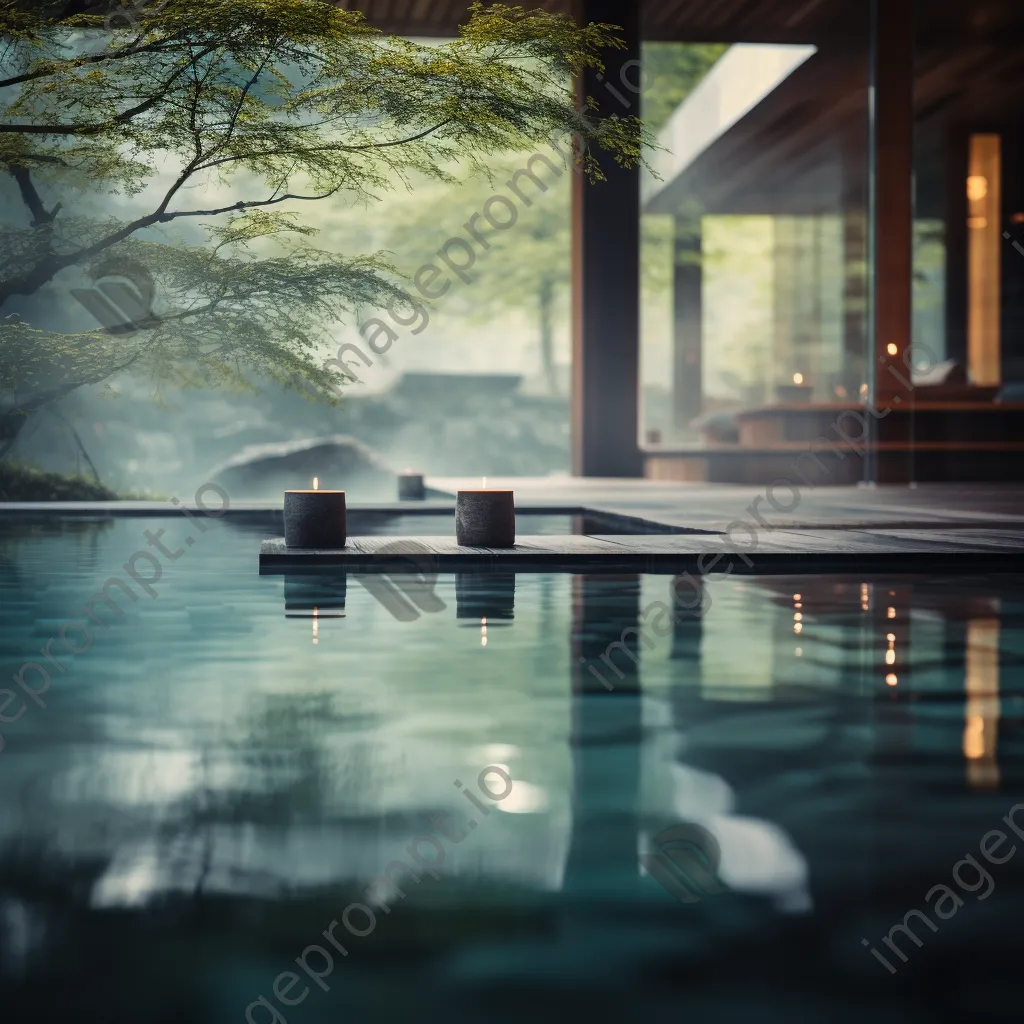 Blurred serene spa scene with calming water - Image 1