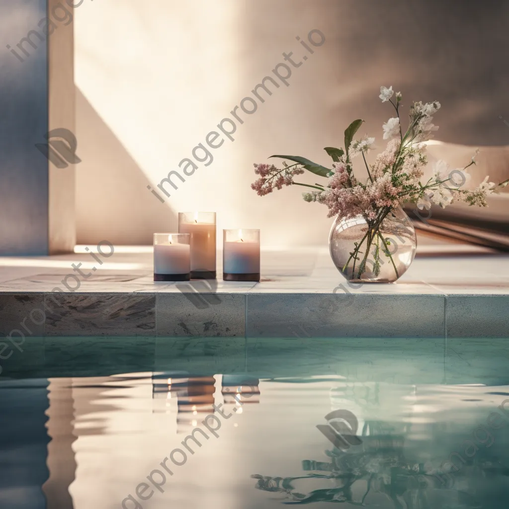 Blurred serene spa scene with calming water - Image 3