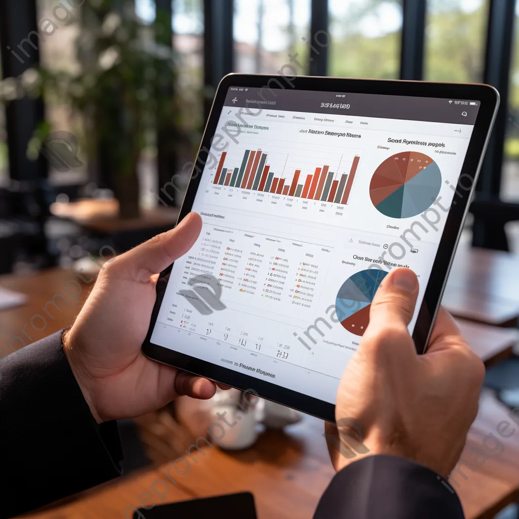 Business leader holding a tablet showing strategic goals - Image 2