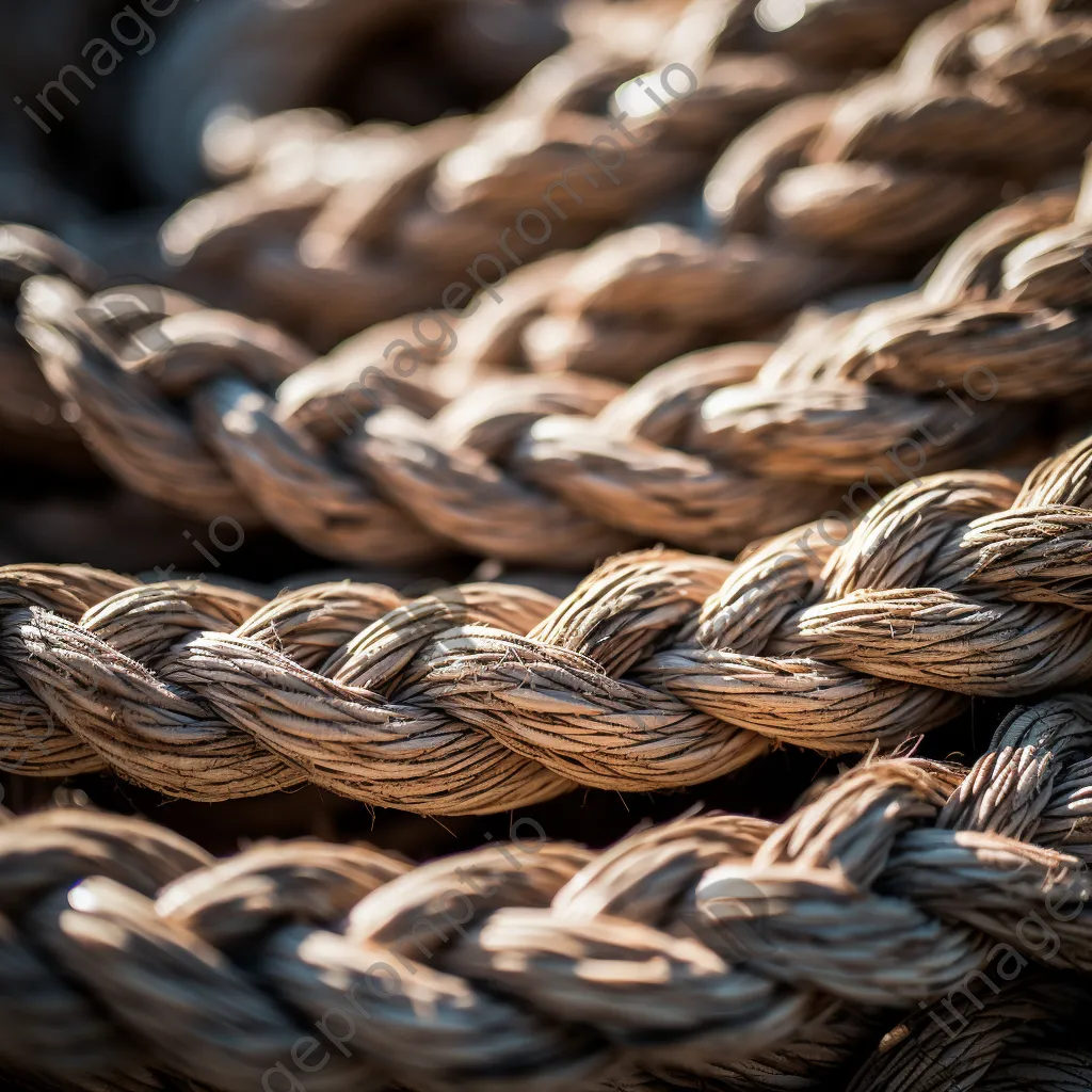 Close-up view of various rope textures - Image 4