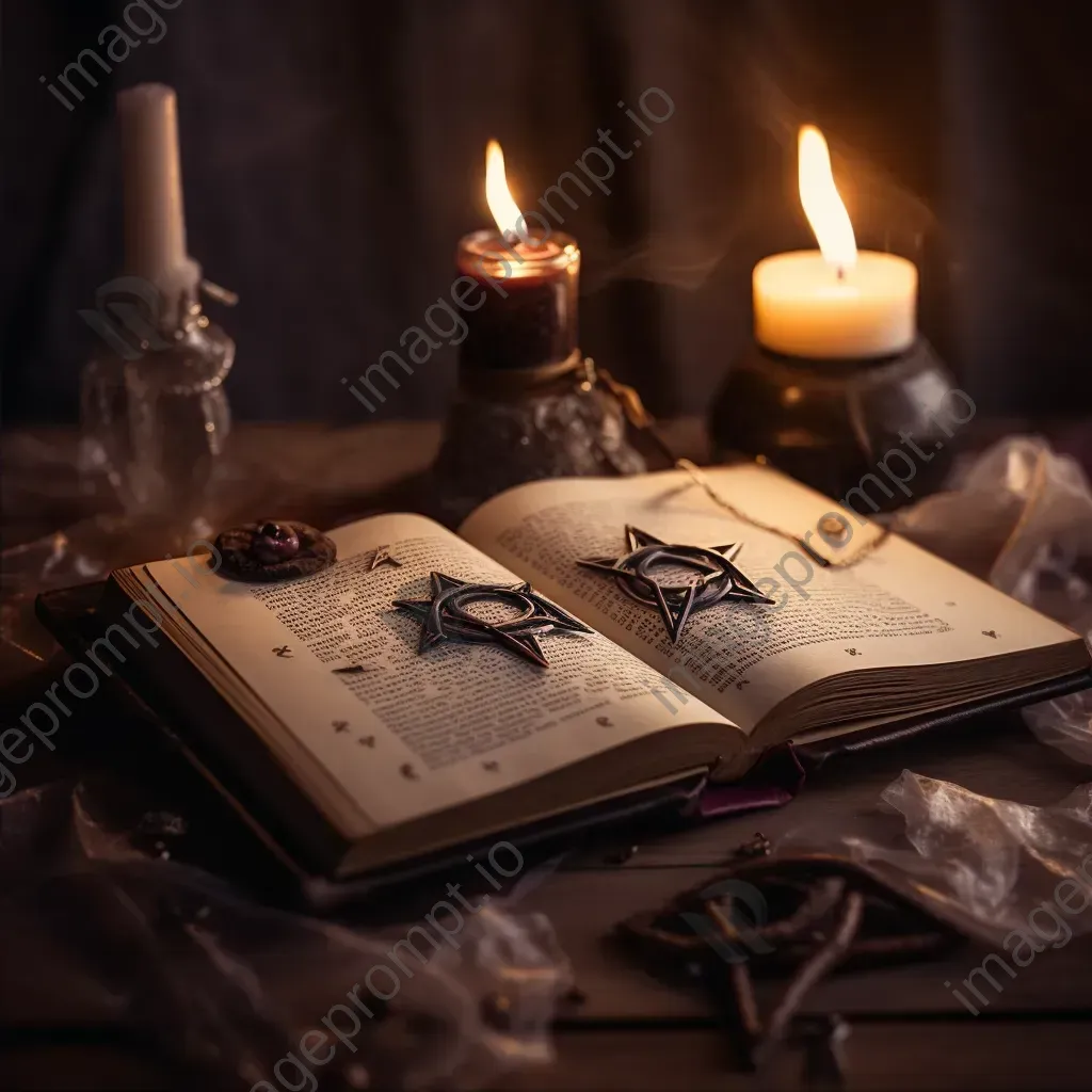 Enchanted book of spells with magical symbols - Image 2