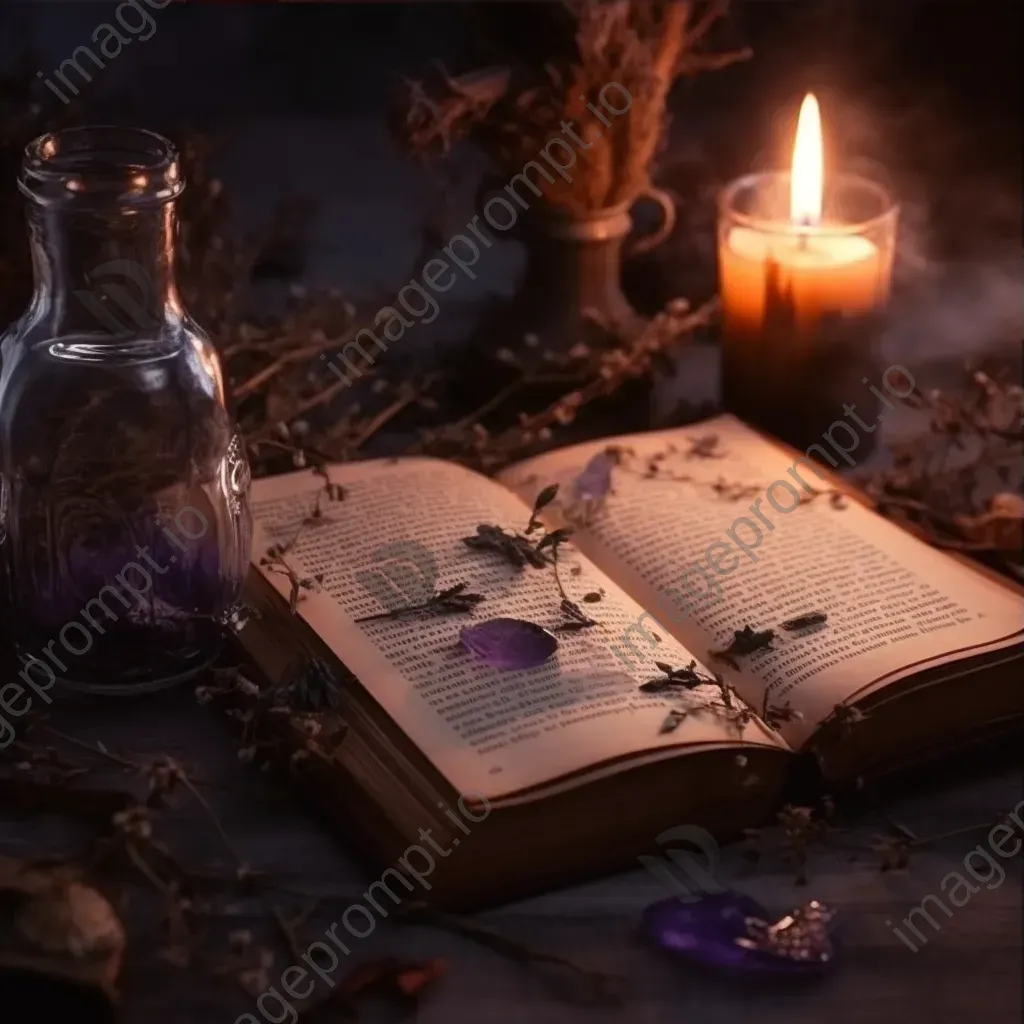 Enchanted book of spells with magical symbols - Image 3