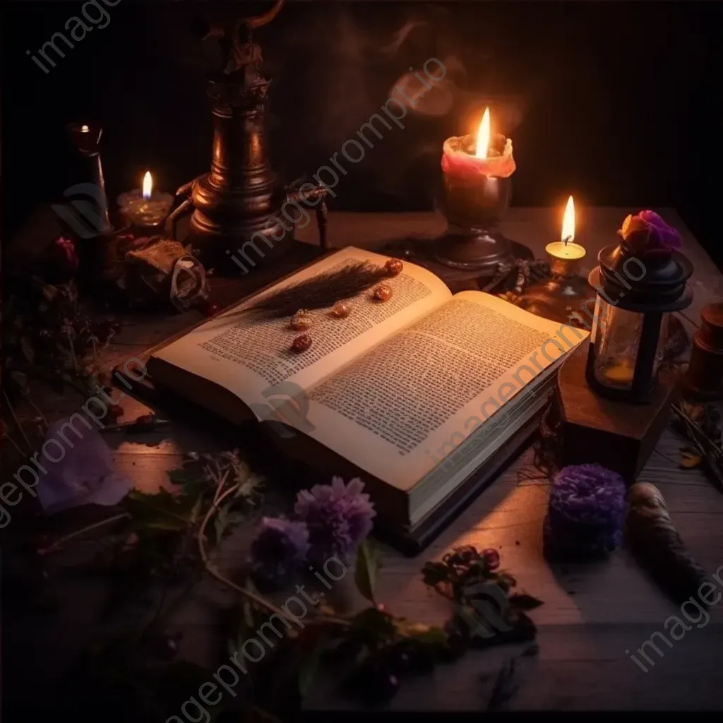 Enchanted book of spells with magical symbols - Image 4