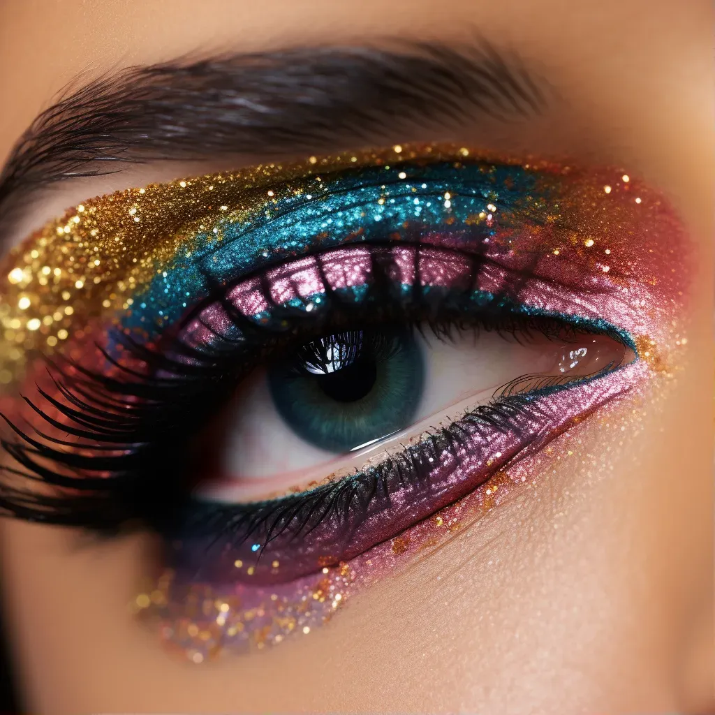 glitter eyeshadow makeup close-up - Image 1