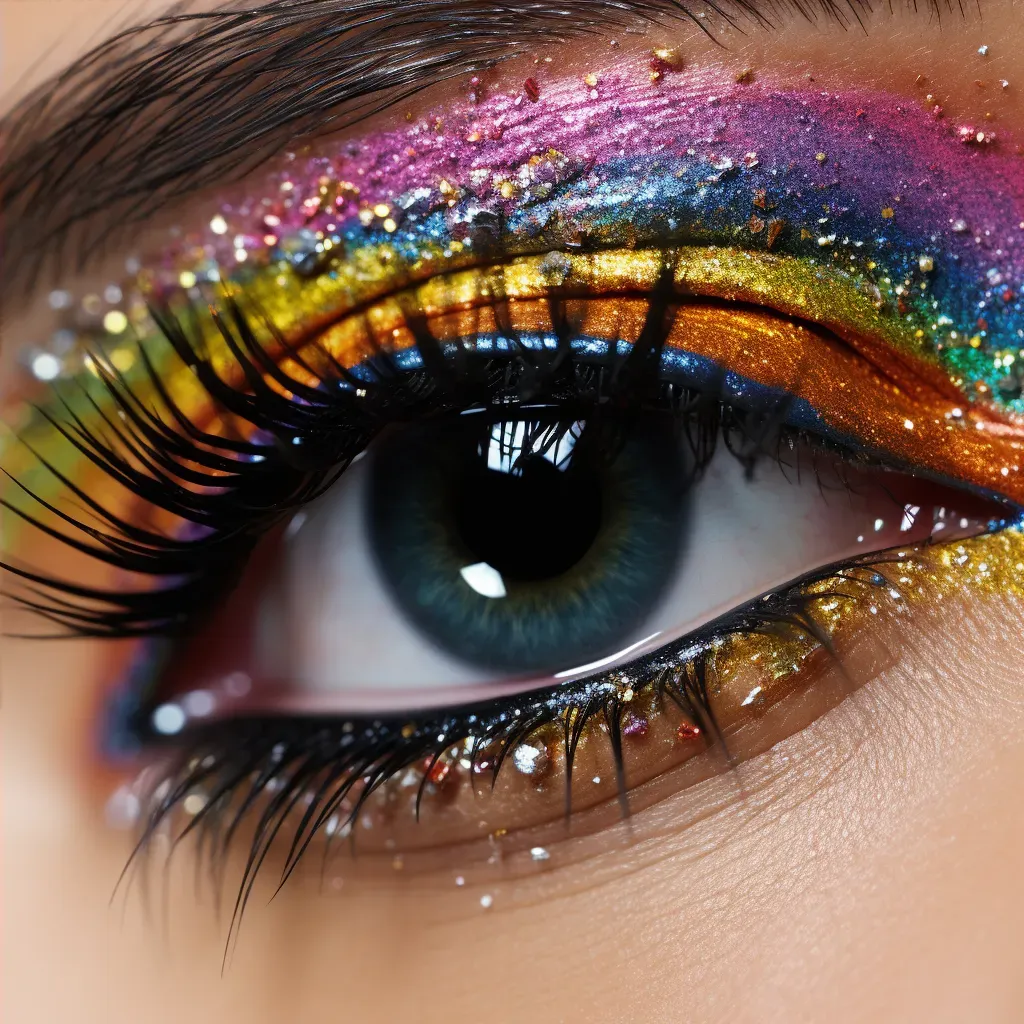 glitter eyeshadow makeup close-up - Image 4