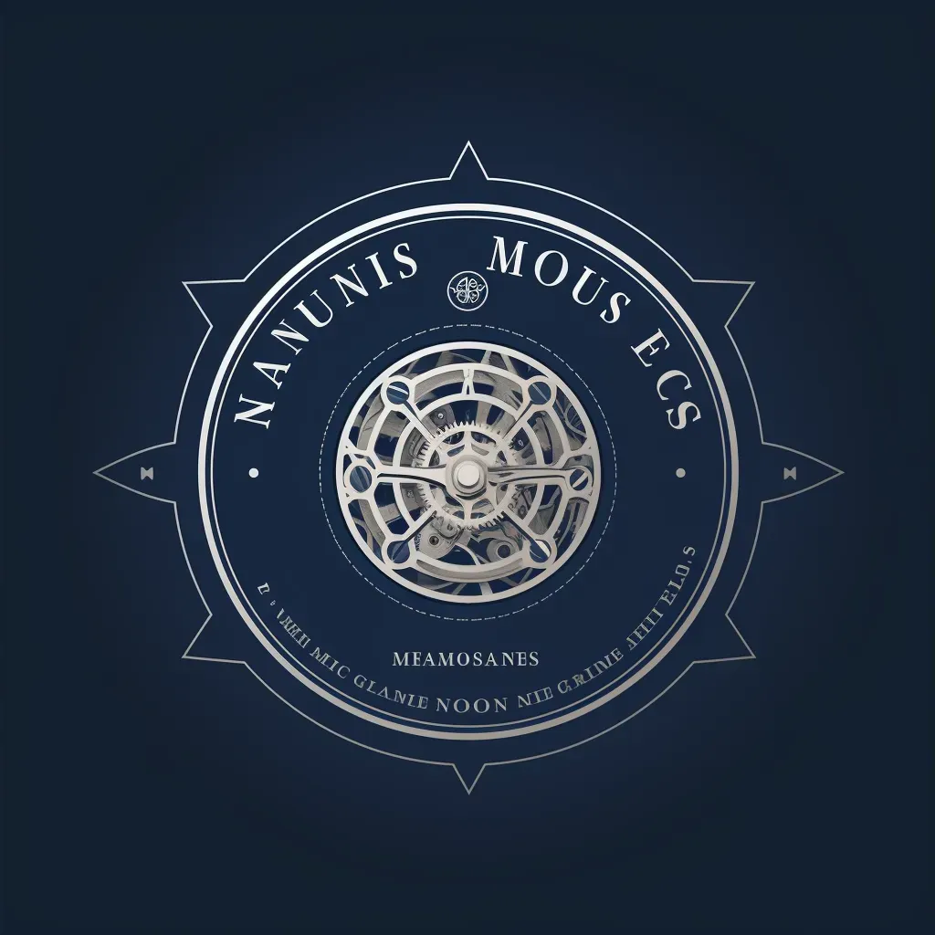 Logo for a luxury watch brand featuring a watch icon in silver and navy colors - Image 2