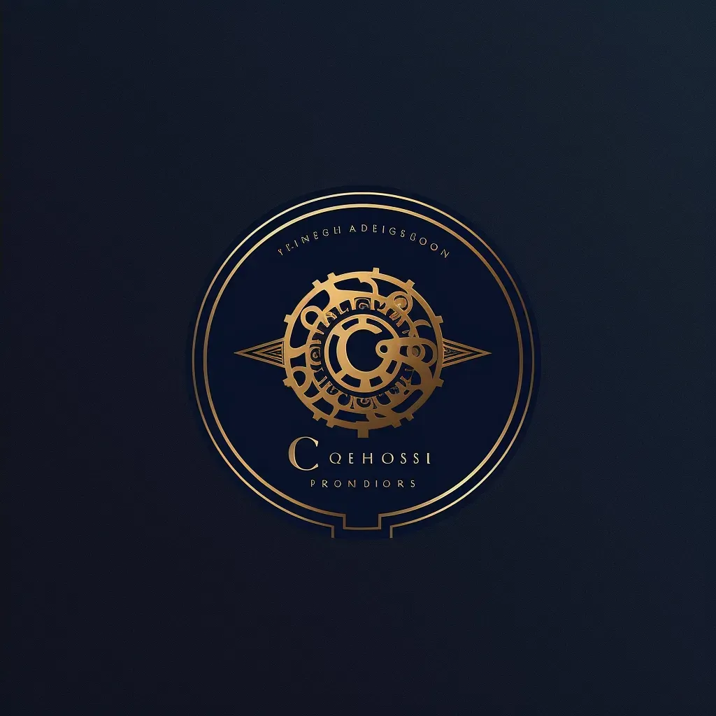 Logo for a luxury watch brand featuring a watch icon in silver and navy colors - Image 4