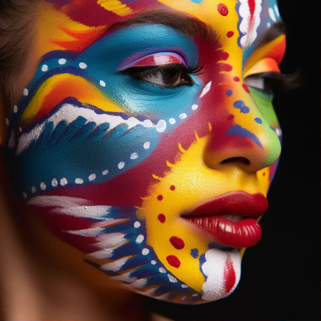 abstract face paint close-up - Image 1