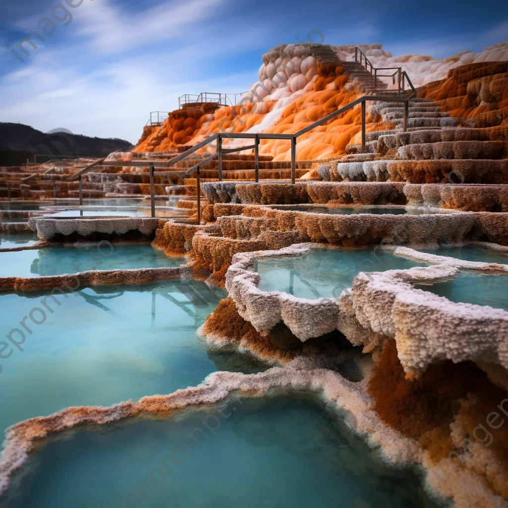 Thermal spring featuring unusual colors due to mineral deposits. - Image 4