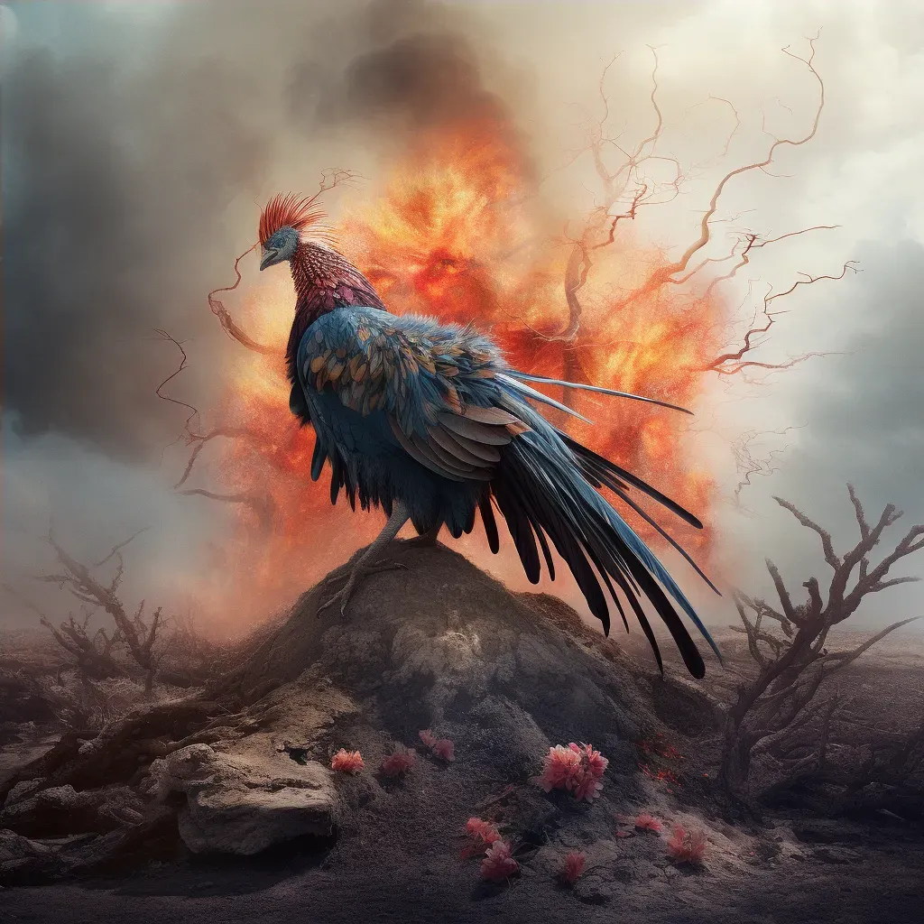 Phoenix emerging from ashes symbolizing rebirth - Image 4