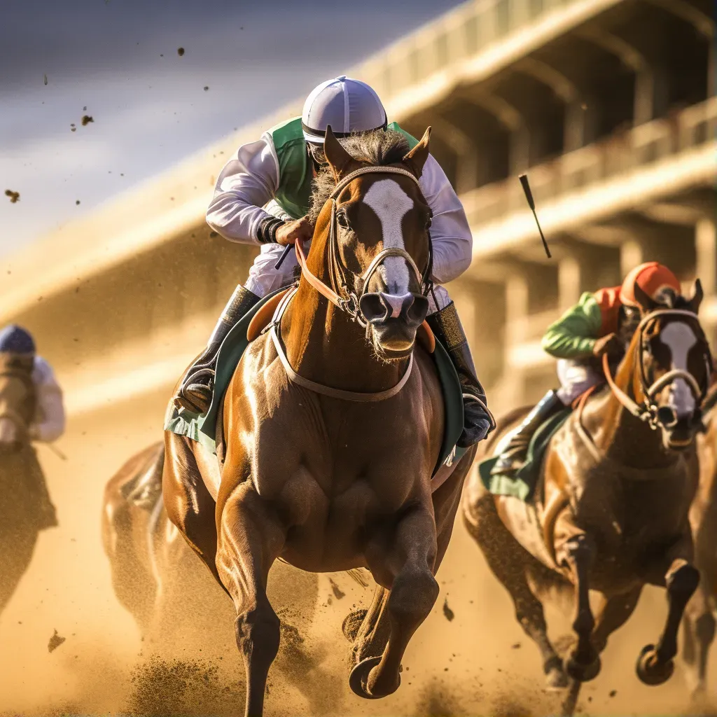 Horse racing on track - Image 1