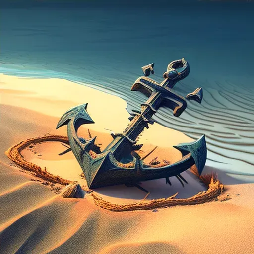 Image of an anchor on a sandy seabed, symbolizing stability - Image 4