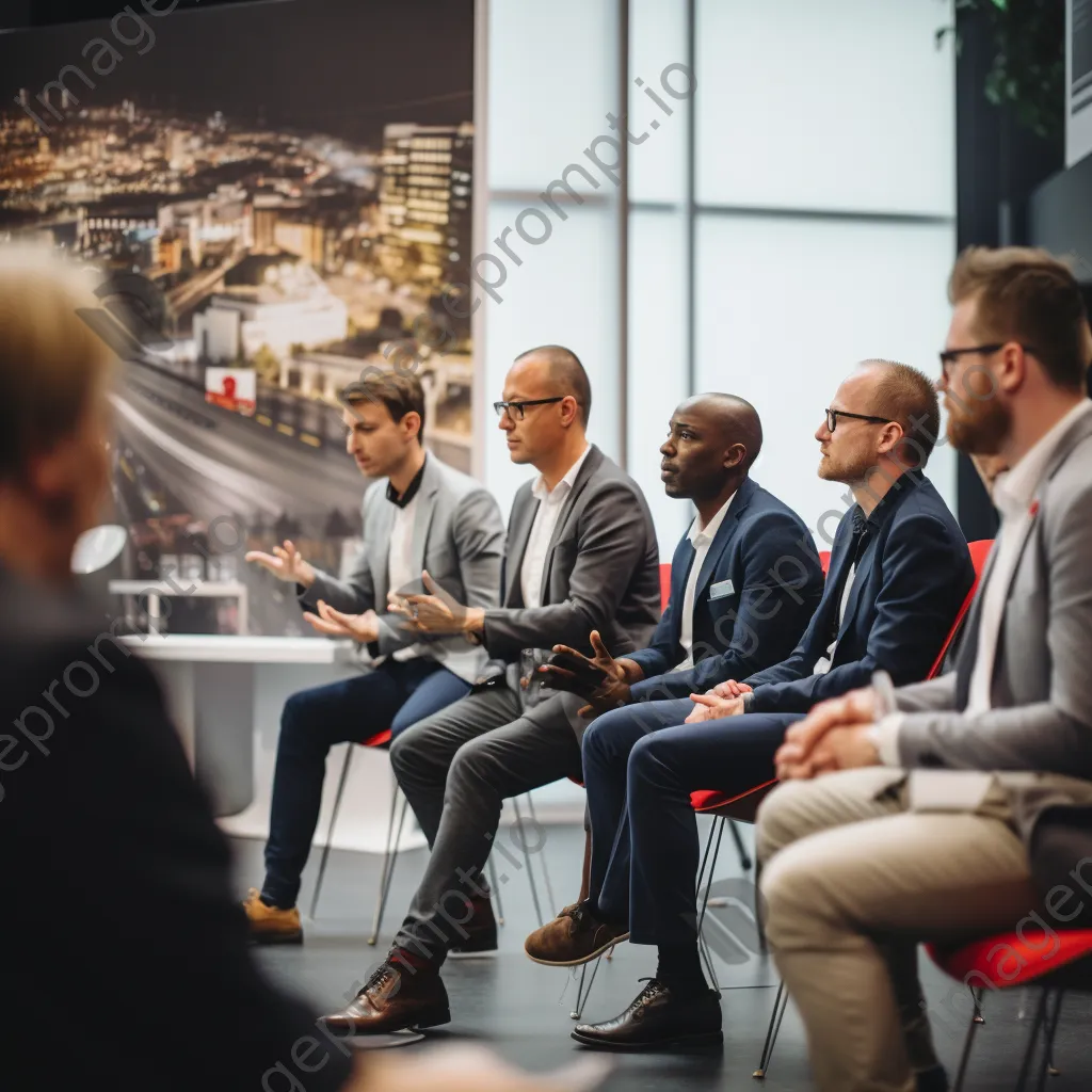 Participants in a panel discussion about urban technology at a conference. - Image 2