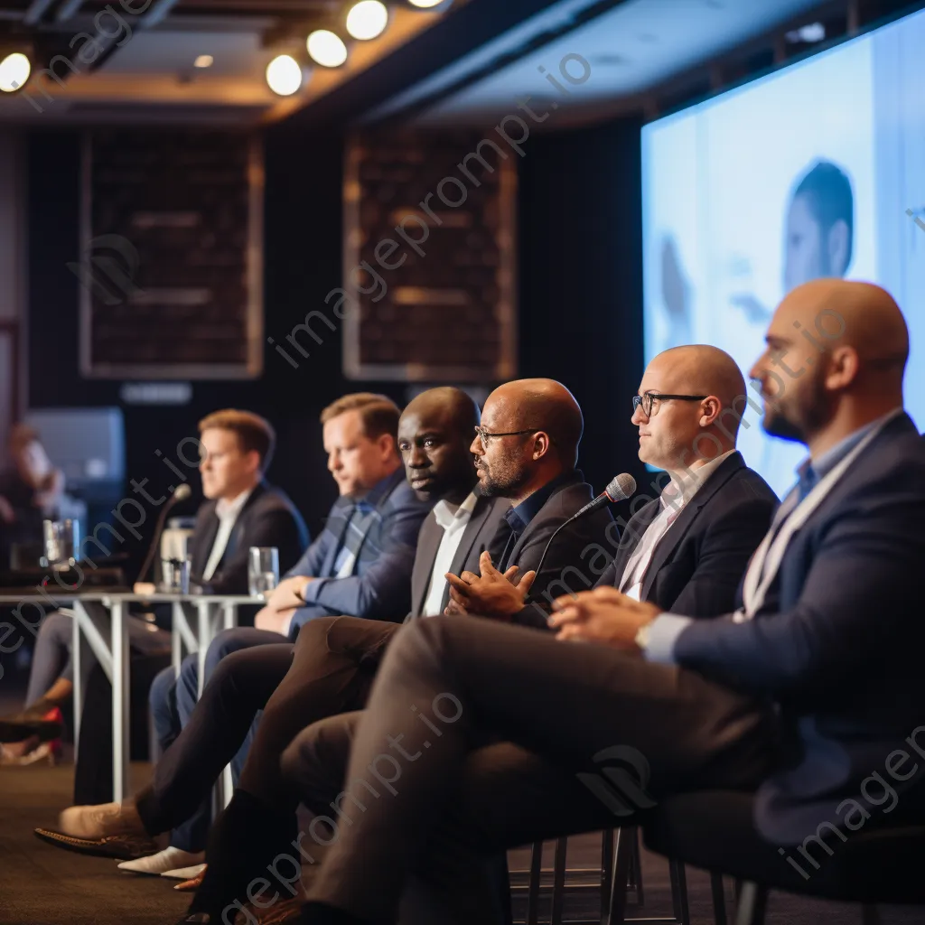 Participants in a panel discussion about urban technology at a conference. - Image 4