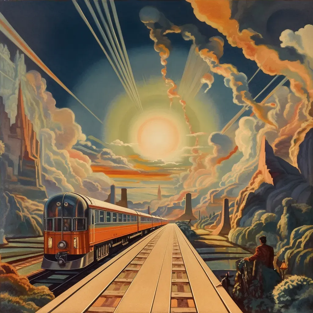 Mystical train traveling through dreamscapes - Image 4