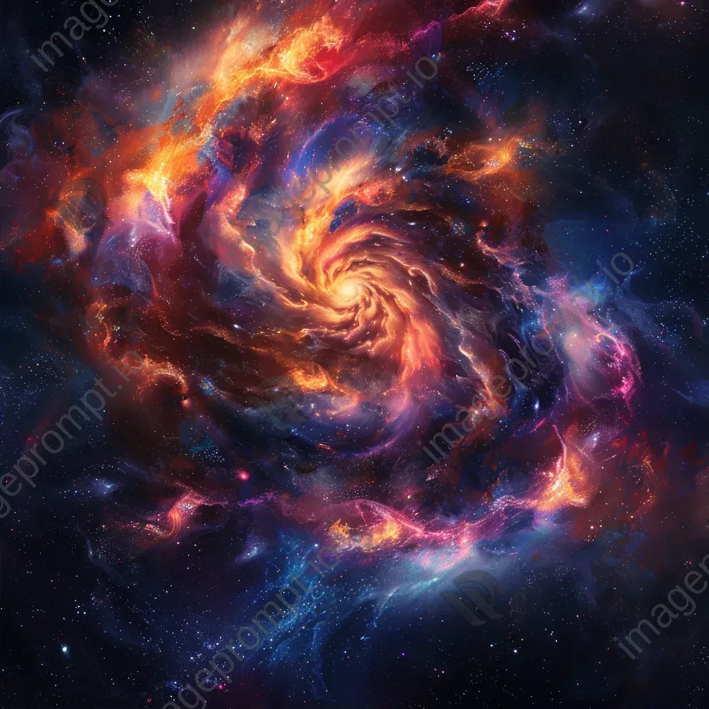 Colorful galaxy with swirling nebulae and stars - Image 2